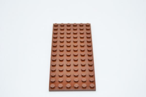 LEGO Basisplatte Bauplatte Grundplatte alt braun Brown Basic Plate 6x14 3456