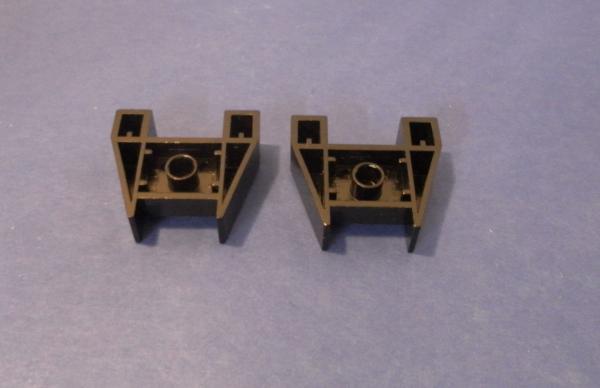 LEGO 2 x Keilstein schwarz Black Wedge 3x4 without Stud Notches 2399