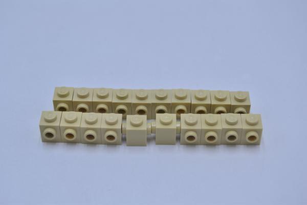 LEGO 20 x Konverter beige Tan Brick Modified 1x1 Studs on 2 Sides Opposite 47905