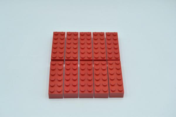 LEGO 10 x Basisstein 2x6 rot red basic brick 2456 4181138 44237