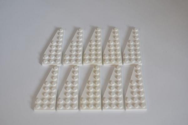 LEGO 10 x FlÃ¼gelplatte Keil links weiÃŸ White Wedge Plate 8x3 Left 50305