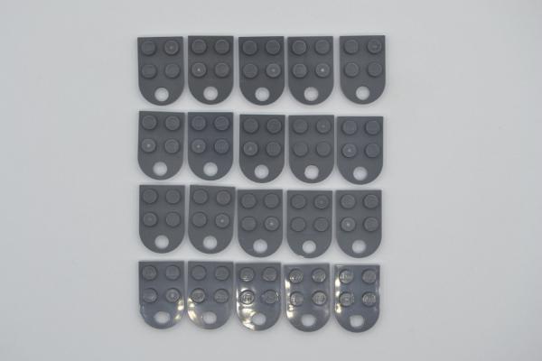 LEGO 20 x AnhÃ¤ngerplatten neues dunkelgrau Dark Bluish Gray Plate 3x2 Hole 3176