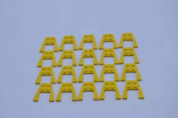 LEGO 20 x FlÃ¼gel Keilplatte mit Aussparung gelb Yellow Wedge Plate 4x4 43719