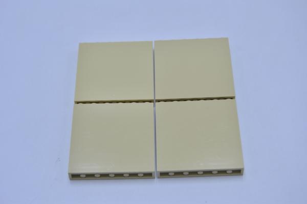 LEGO 4 x Paneele Mauer Wand Element beige Tan Panel 1x6x5 59349