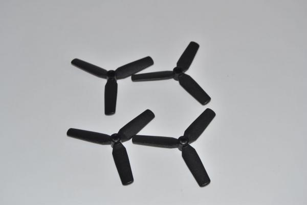 LEGO 4 x Rotor schwarz Black Propeller 3 Blade 9 Diameter Center Recessed 15790 