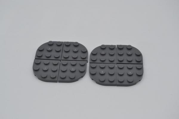 LEGO 8 x Platte neues dunkelgrau Dark Bluish Gray Plate Round Corner 3x3 30357 