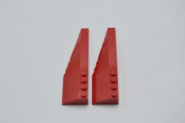 LEGO 2 x Keilstein FlÃ¼gel links rot Red Wedge 12x3 Left 42061