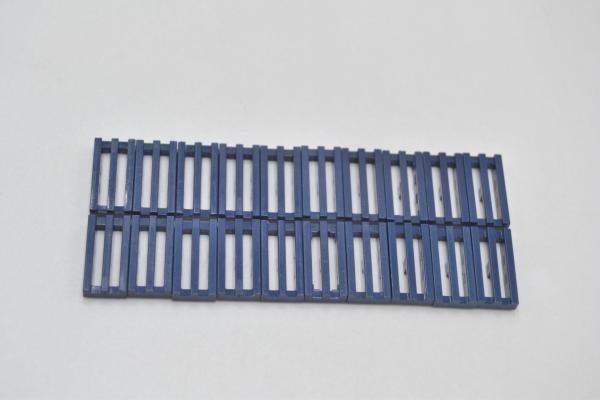 LEGO 20 x Gitterfliese dunkelblau Dark Blue Tile 1x2 Grille Bottom Groove 2412b