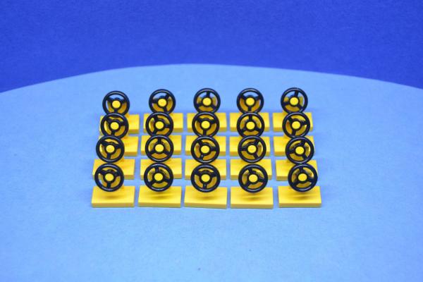LEGO 20 x Lenkrad gelb Yellow Vehicle Steering Stand 1x2 Steering Wheel 3829c01