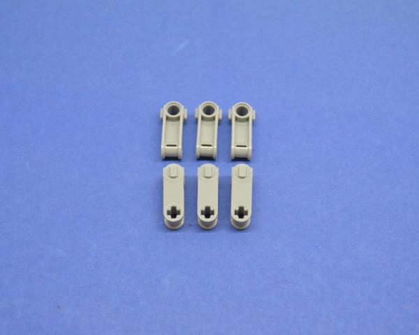 LEGO 6 x Verbinder althell grau Light Gray Technic Axle and Pin Connector 32068