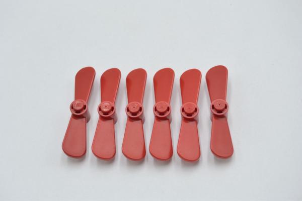 LEGO 6 x Propeller Flugzeug rot Red Propeller 2 Blade Twisted 4745