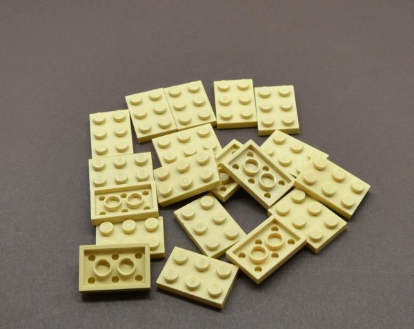 LEGO 20 x Basisplatte 2x3 beige tan basic plate 3021 30215 4118790
