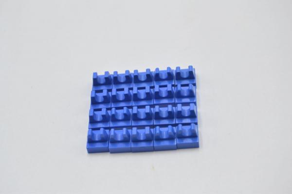 LEGO 20 x Platte mit Greifer blau Blue Tile Modified 1x1 with Clip 2555