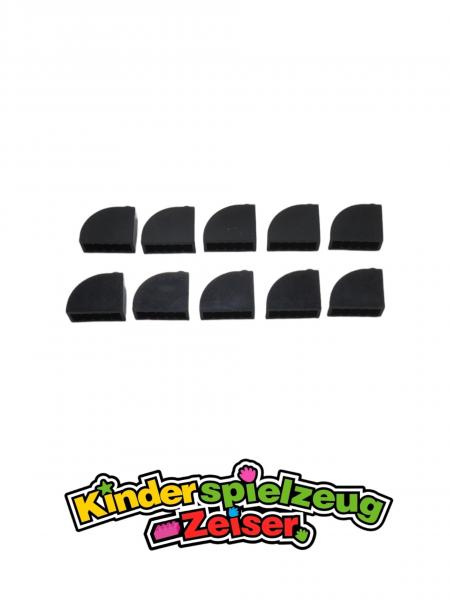 LEGO 10 x Bogenstein Rundstein Baustein schwarz Black Brick 1x3x2 Curved 33243