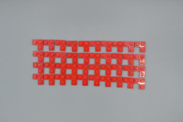 LEGO 40 x Eckplatte Winkel 2x2 flach rot red corner plate 2420 242021