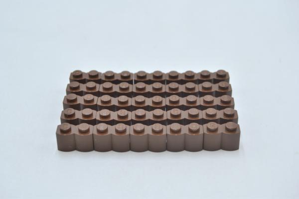 LEGO 25 x Palisadensteine Mauer alt braun Brown Brick Modified 1x2 Log 30136