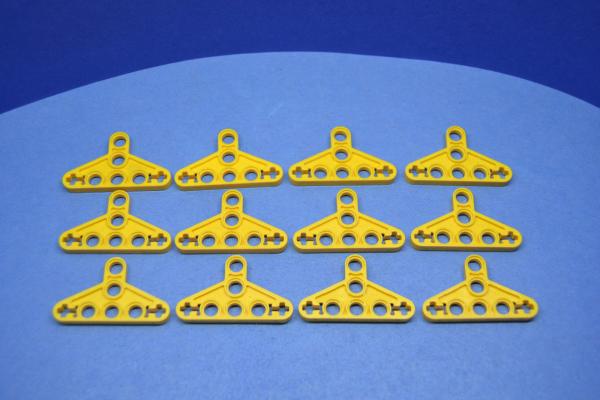 LEGO 12 x Liftarm Triangel flach gelb Yellow Technic Liftarm Triangle Thin 2905