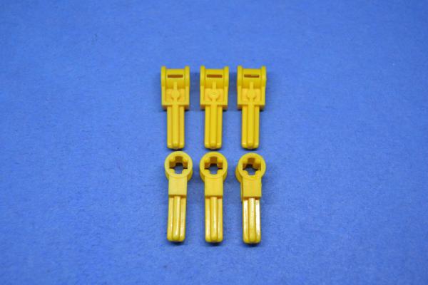 LEGO 6 x Technik Technic Verbinder Kreuzachse gelb yellow lever 6553 655324