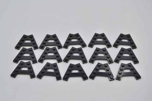 LEGO 15 x FlÃ¼gel schwarz Black Wedge Plate A-Shape 2 Rows of 4 Studs 15706 