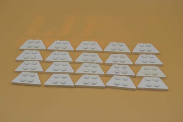 LEGO 20 x FlÃ¼gelplatte schrÃ¤g weiÃŸ White Wedge Plate 2x4 51739