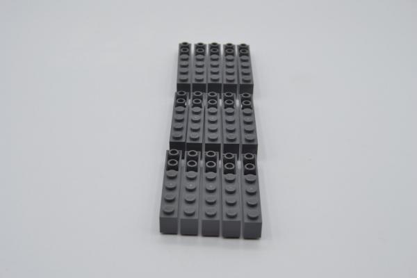 LEGO 15 x Dachstein neues dunkelgrau Dark Bluish Gray Slope Curved 6x1 42023