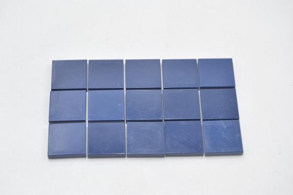 LEGO 15 x Fliese Kachel Platte dunkelblau Dark Blue Tile 2x2 with Groove 3068b