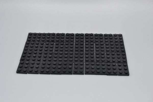 LEGO 40 x Basisplatte 2x3 schwarz black basic plate 3021 302126