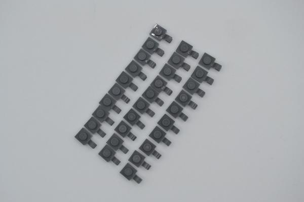 LEGO 30 x Platte neues dunkelgrau Dark Bluish Gray Plate Modified 1x1 Clip 61252