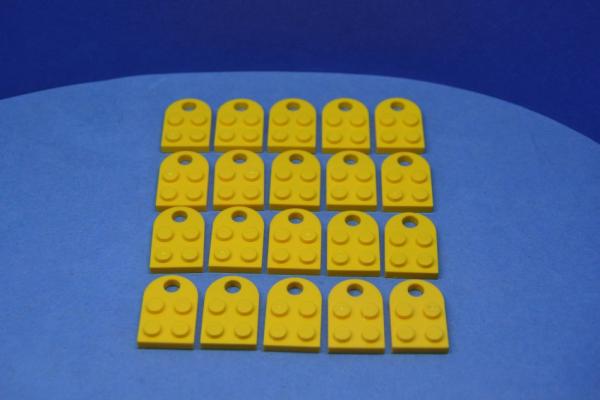 LEGO 20 x AnhÃ¤ngerplatten gelb Yellow Plate Modified 3x2 with Hole 3176