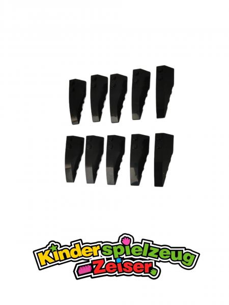 LEGO 10 x Keilstein FlÃ¼gel schrÃ¤g links schwarz Black Wedge 6x2 Left 41748