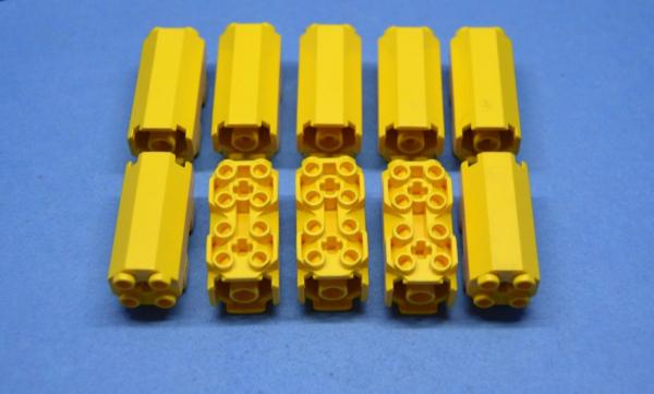 LEGO 10 x SÃ¤ule gelb Yellow Brick Modified Octagonal 2x2x3 1/3 Side Studs 6042