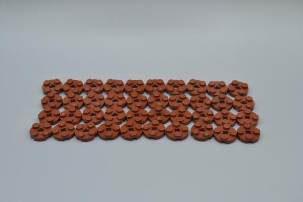 LEGO 40 x Platte rund rotbraun Reddish Brown Plate Round 2x2 with Axle Hole 4032