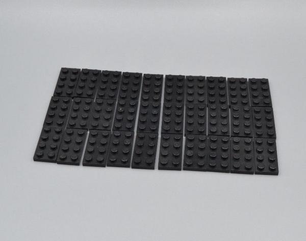 LEGO 30 x Basisplatte Bauplatte Grundplatte schwarz Black Basic Plate 3020 