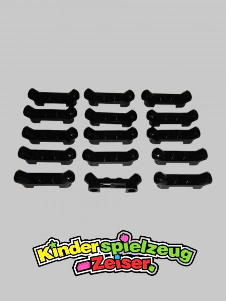 LEGO 15 x Platte abgewinkelt schwarz Black Plate Modified 1x4 Angled Tubes 61072