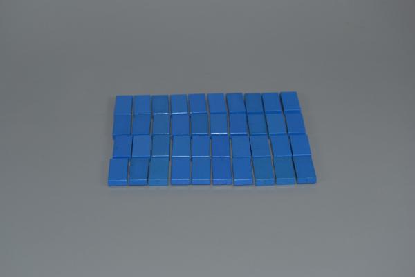 LEGO 40 x Kachel Fliese mit Rille blau Blue Tile 1x2 with Groove 3069b