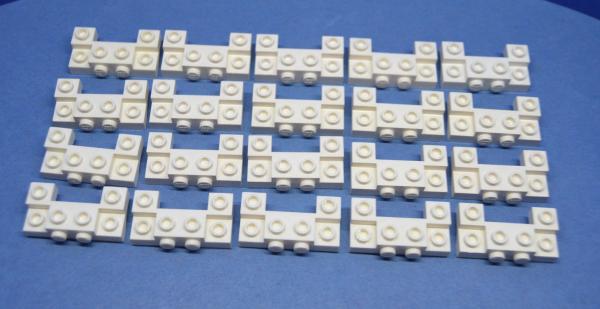 LEGO 20 x Vorderteile Auto weiÃŸ white brick 1x4x1 23 w. v. knobs 52038 4259942