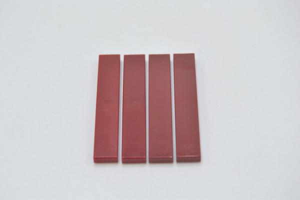 LEGO 4 x Fliese Platte Kachel dunkelrot Dark Red Tile 1x6 6636