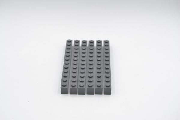 LEGO 6 x Basisstein neues dunkelgrau Dark Bluish Gray Brick 1x12 6112 