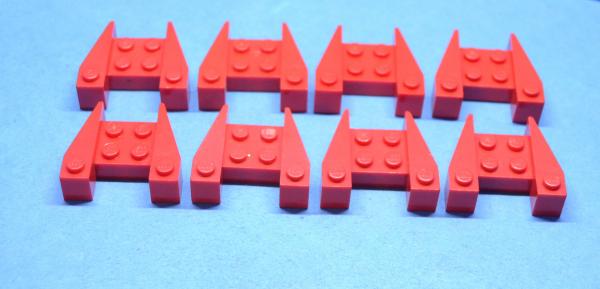 LEGO 8 x Keilstein SchrÃ¤gstein rot Red Wedge 3x4 without Stud Notches 2399