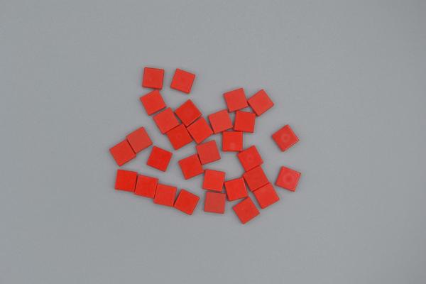 LEGO 30 x Fliese mit Rille rot Red Tile 1x1 with Groove 3070