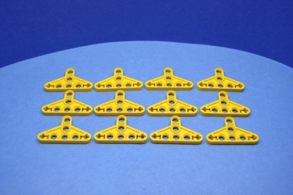 LEGO 12 x Liftarm Triangel flach gelb Yellow Technic Liftarm Triangle Thin 2905