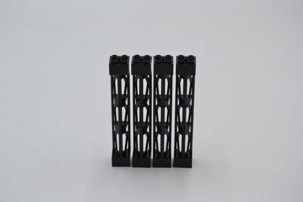 LEGO 4 x Pfeiler StÃ¼tze schwarz Black Support 2x2x10 Girder Triangular 95347