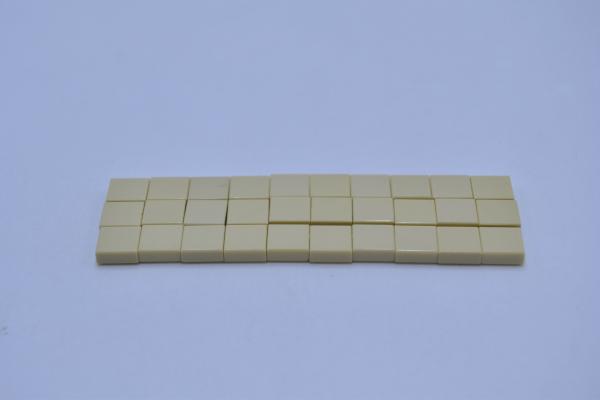 LEGO 30 x Fliese Kachel mit Rille beige Tan Tile 1x1 with Groove 3070b