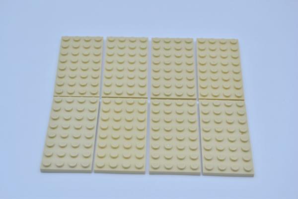 LEGO 8 x Basisplatte Bauplatte Grundplatte beige Tan Plate 4x8 3035 4191103