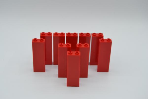 LEGO 10 x Wand SÃ¤ule rot Red Brick 1x2x5 Blocked Open Studs Hollow Studs 2454