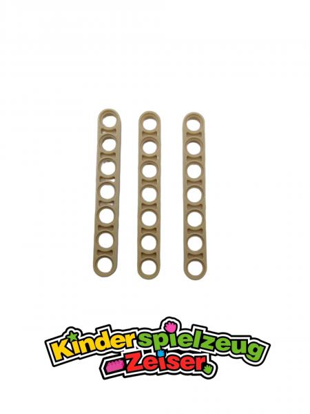 LEGO 3 x Technik Liftarm flach dÃ¼nn beige Tan Technic Liftarm Thin 1x7 32065