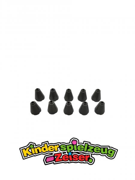 LEGO 10 x Kegel offen alt dunkelgrau Dark Gray Cone 2x2x2 Open Stud 3942c