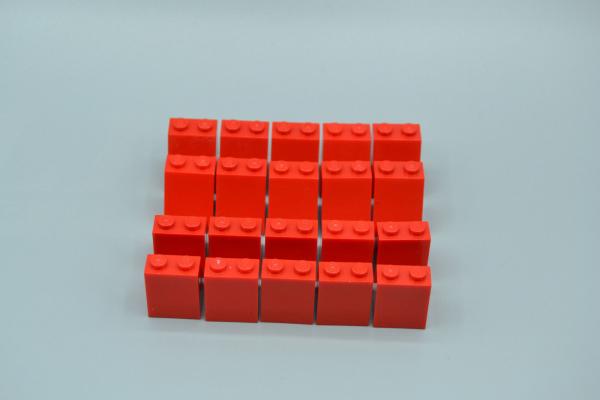 LEGO 20 x SchrÃ¤gstein rot Red Slope 65 2x2x2 with Bottom Tube 3678b