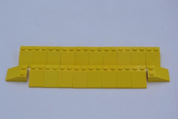 LEGO 20 x Dachstein SchrÃ¤gstein Dachziegel gelb Yellow Slope 33 3x2 3298