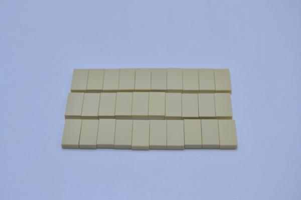 LEGO 30 x Fliese Kachel mit Rille beige Tan Tile 1x2 with Groove 3069b